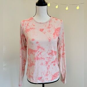 Hang Ten White and Pink Fitted Long Sleeved rash guard